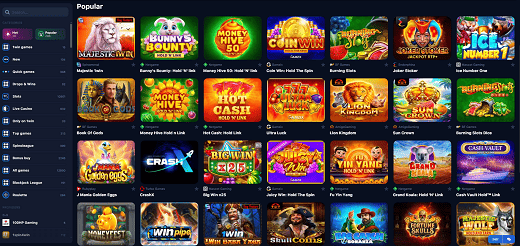 Types of games at 1Win casino Types of games at 1Win casino