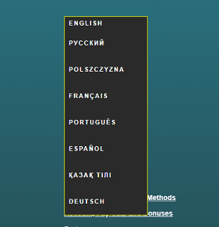 Interface languages Booi Casino Interface languages Booi Casino