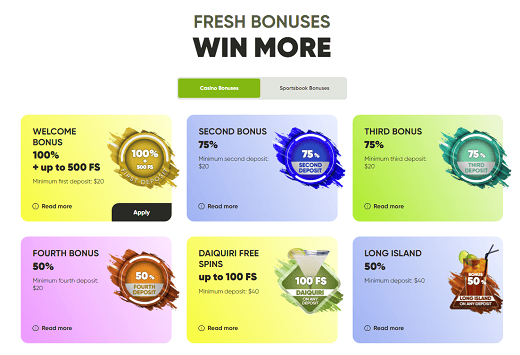 Bonuses and promotions casino Fresh Bonuses and promotions casino Fresh