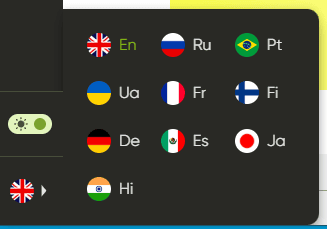Interface languages Fresh Casino Interface languages Fresh Casino