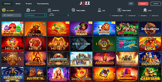 Types of games at Jozz casino Types of games at Jozz casino