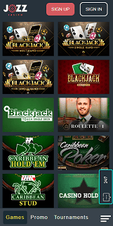 Mobile version of casino Jozz Mobile version of casino Jozz