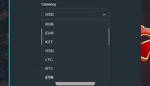 Account currencies at the casino Jozz Account currencies at the casino Jozz