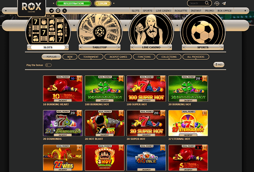 Types of games at Rox casino Types of games at Rox casino