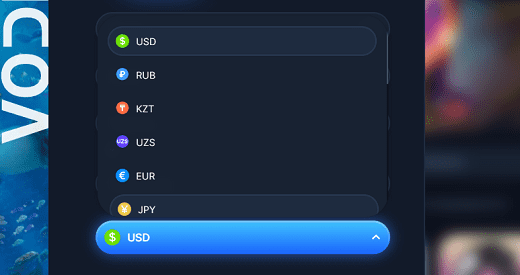 Account currencies at the casino Vodka Account currencies at the casino Vodka