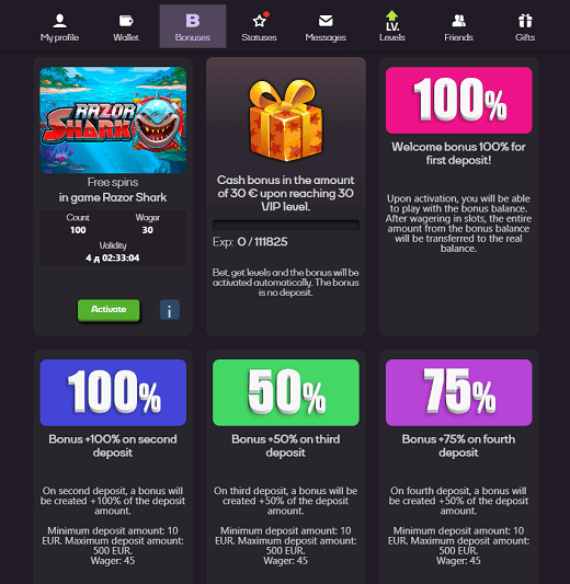 Bonuses and promotions casino Sykaaa